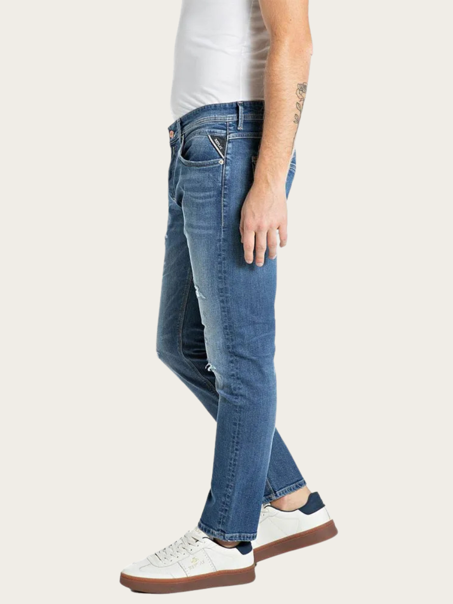 WILLBI BROKEN & REPAIRED JEANS, DENIM