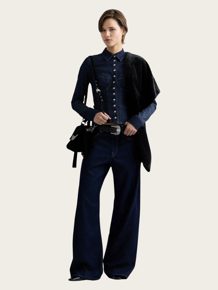 NARJA BAGGY JEANS, DARK DENIM