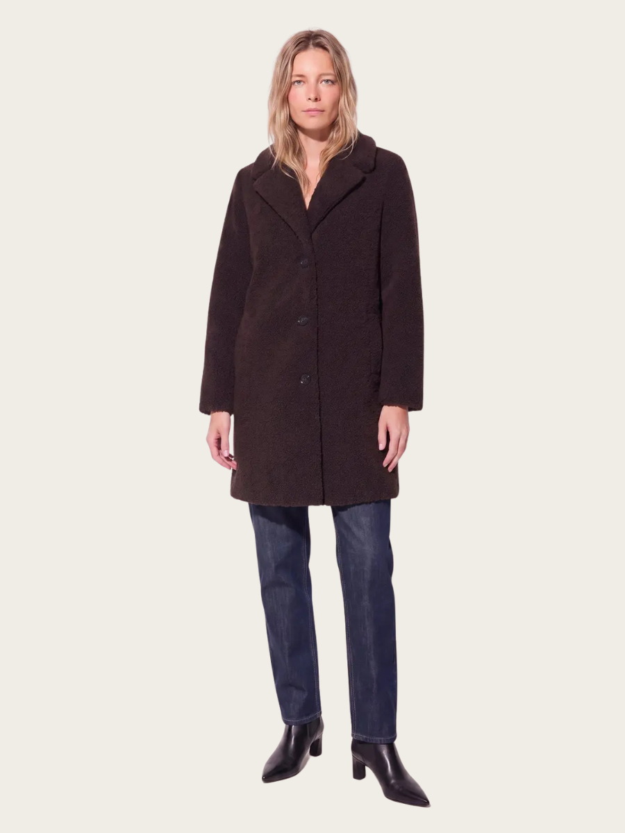 DIDDI COAT, DEEP BROWN