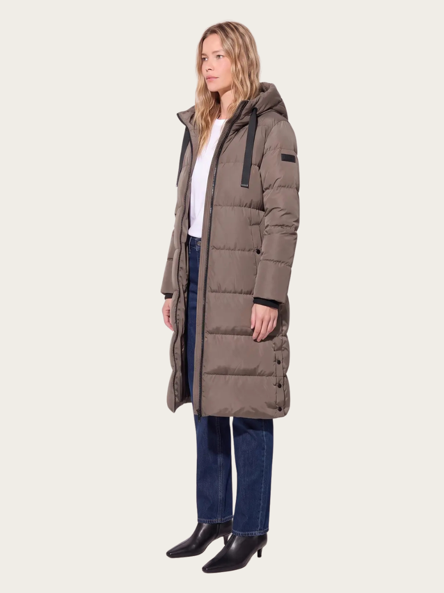 CAMILA COAT, MOLE BROWN
