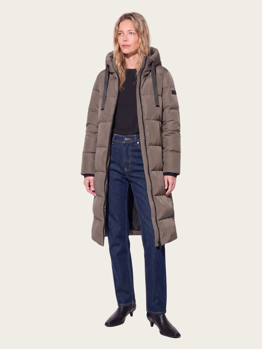 CAMILA COAT, MOLE BROWN