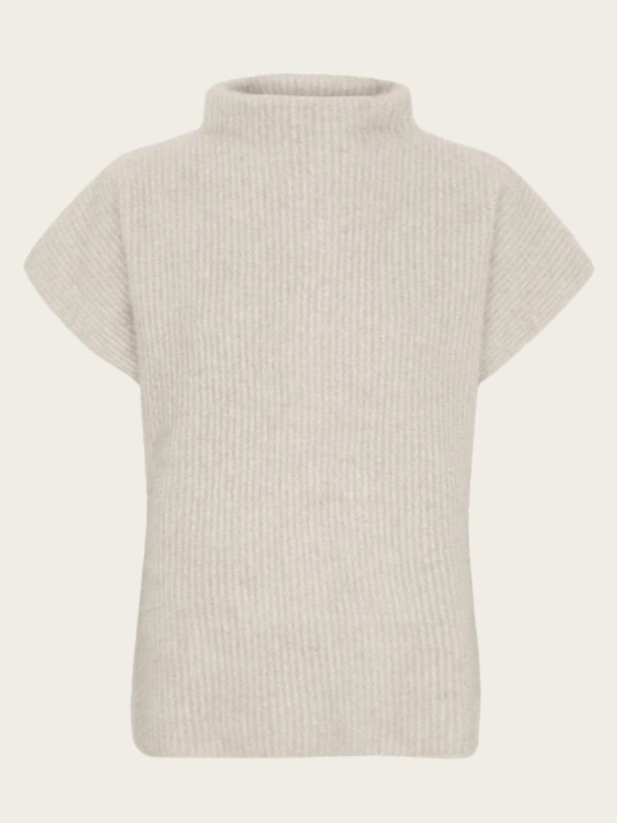 ISABELLE RACCOON PULLOVER, LIGHT BEIGE