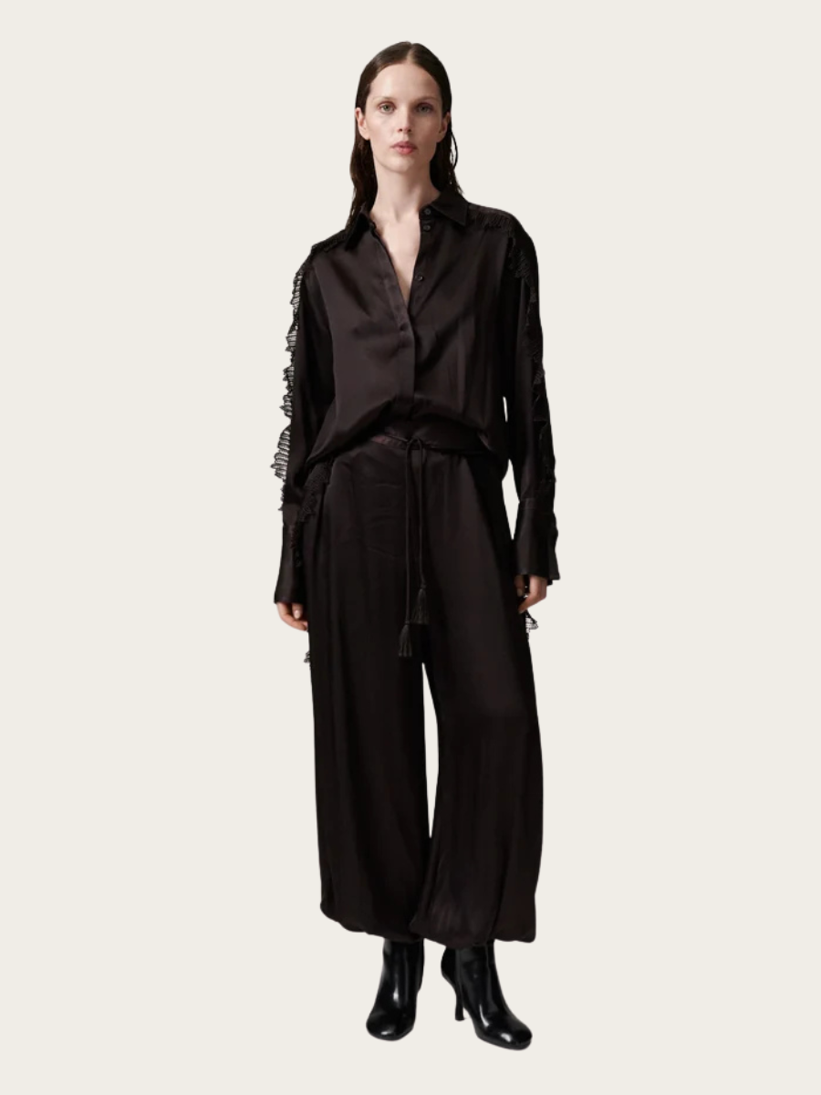 MOLA SILKY TOUCH SHIRT, GANACHE