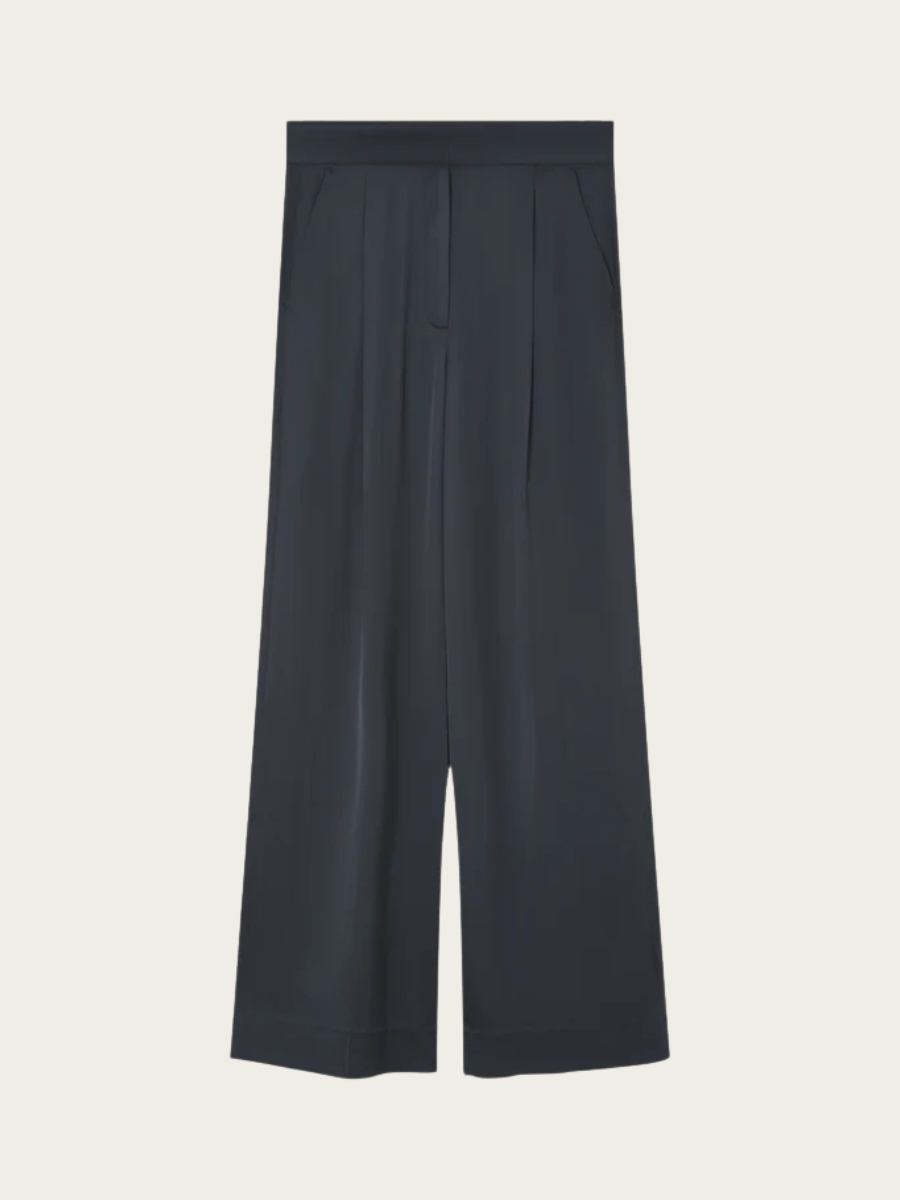 PHOEBE FLUID VISCOSE PANT, BLACK