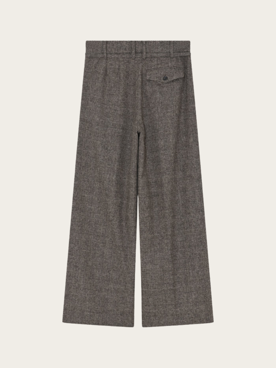 ELINA TARTAN PANTS, BROWN CHECK