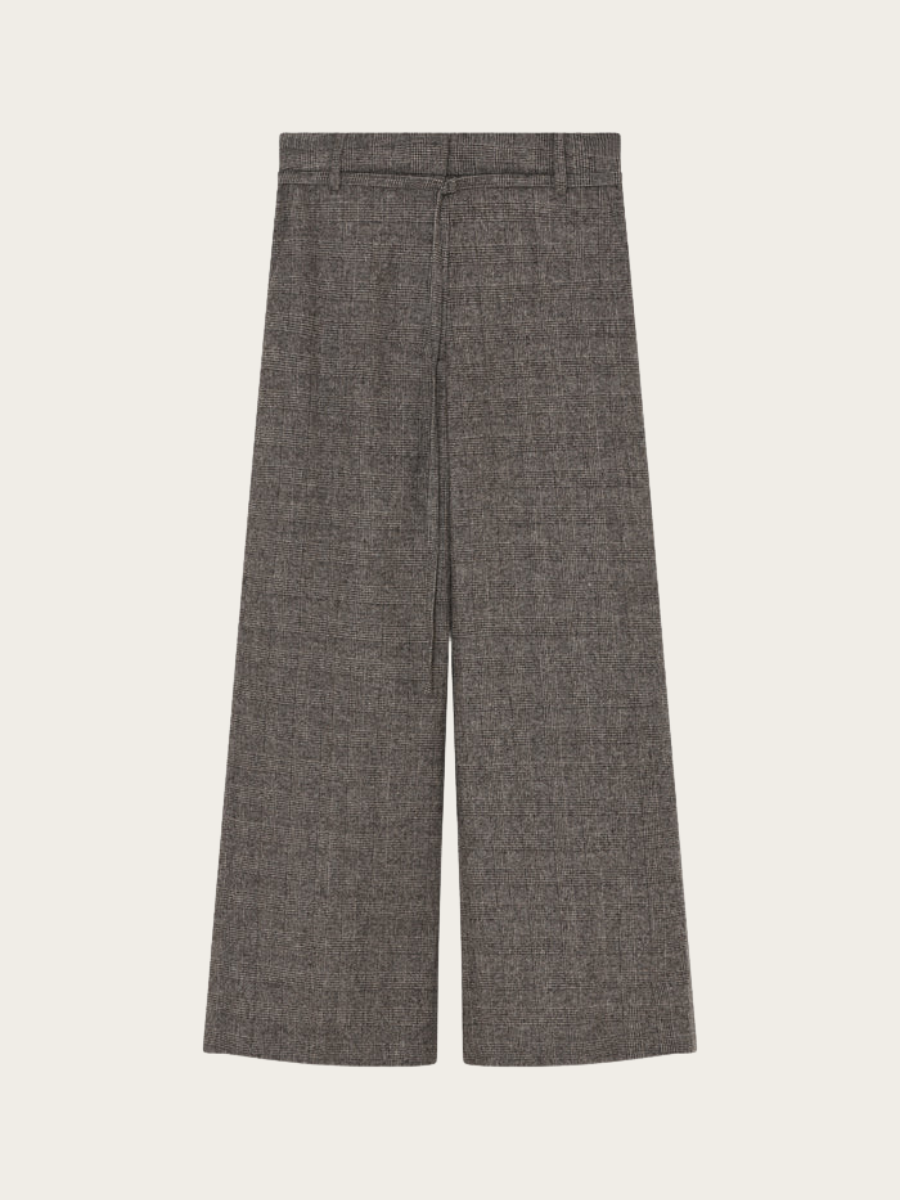 ELINA TARTAN PANTS, BROWN CHECK