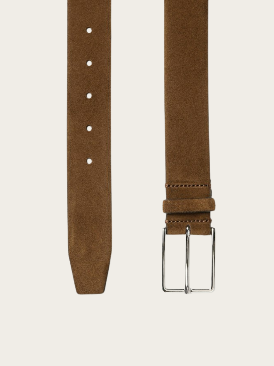 BOS SUEDE BELT, COGNAC