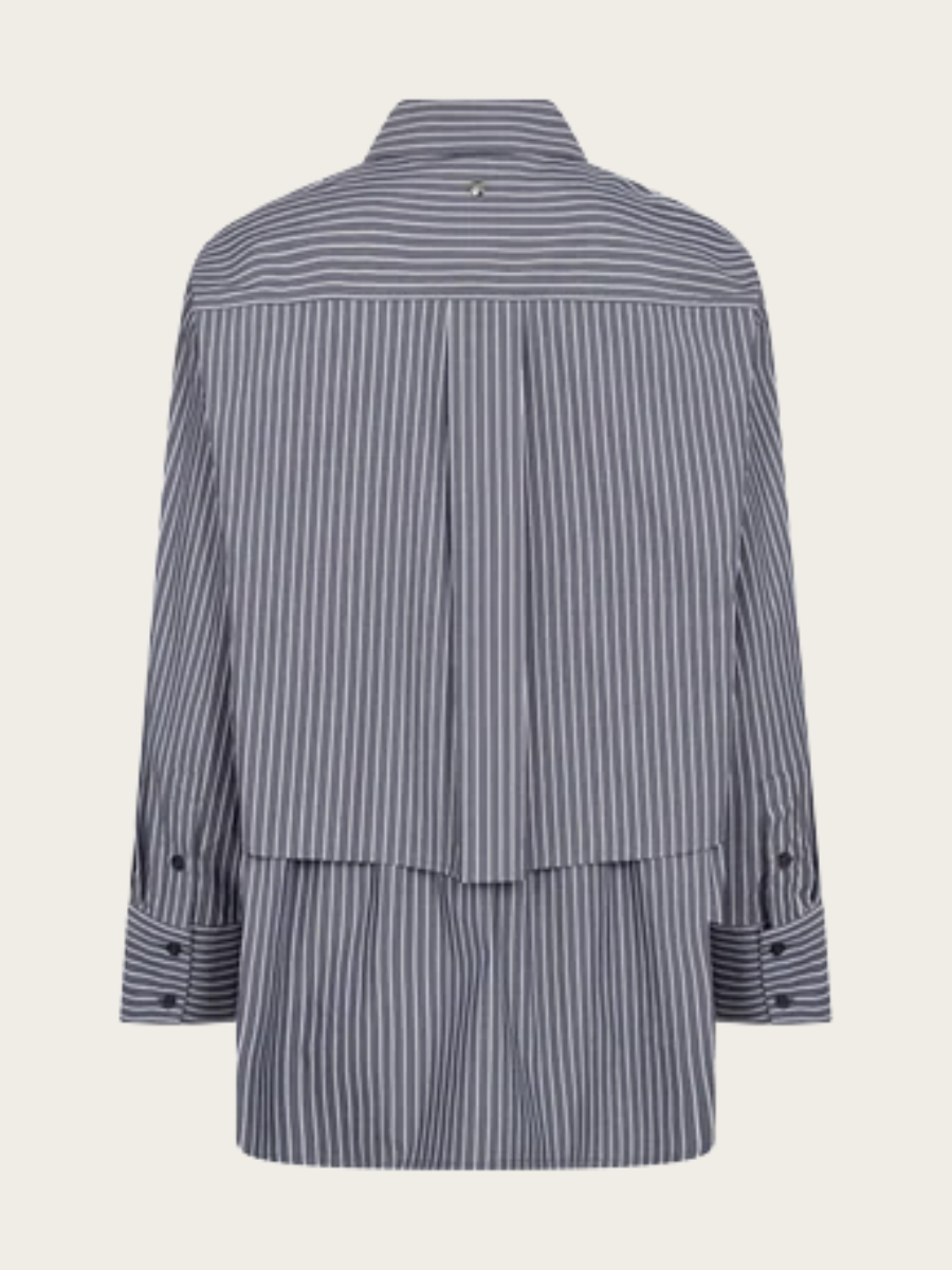 BARB STRIPE SHIRT, SALUTE NAVY