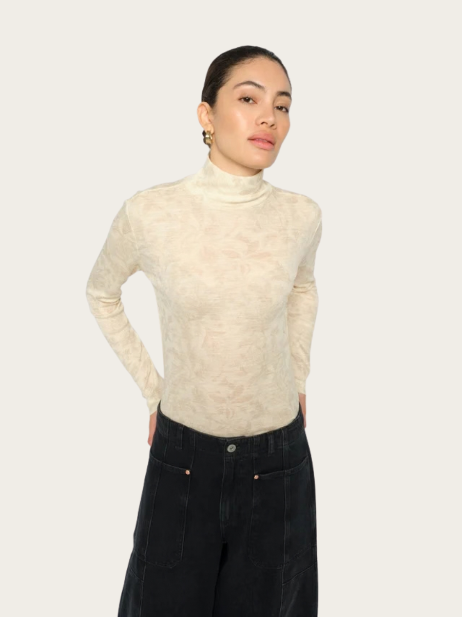 XINNA FLEUR TURTLENECK, OXFORD TAN