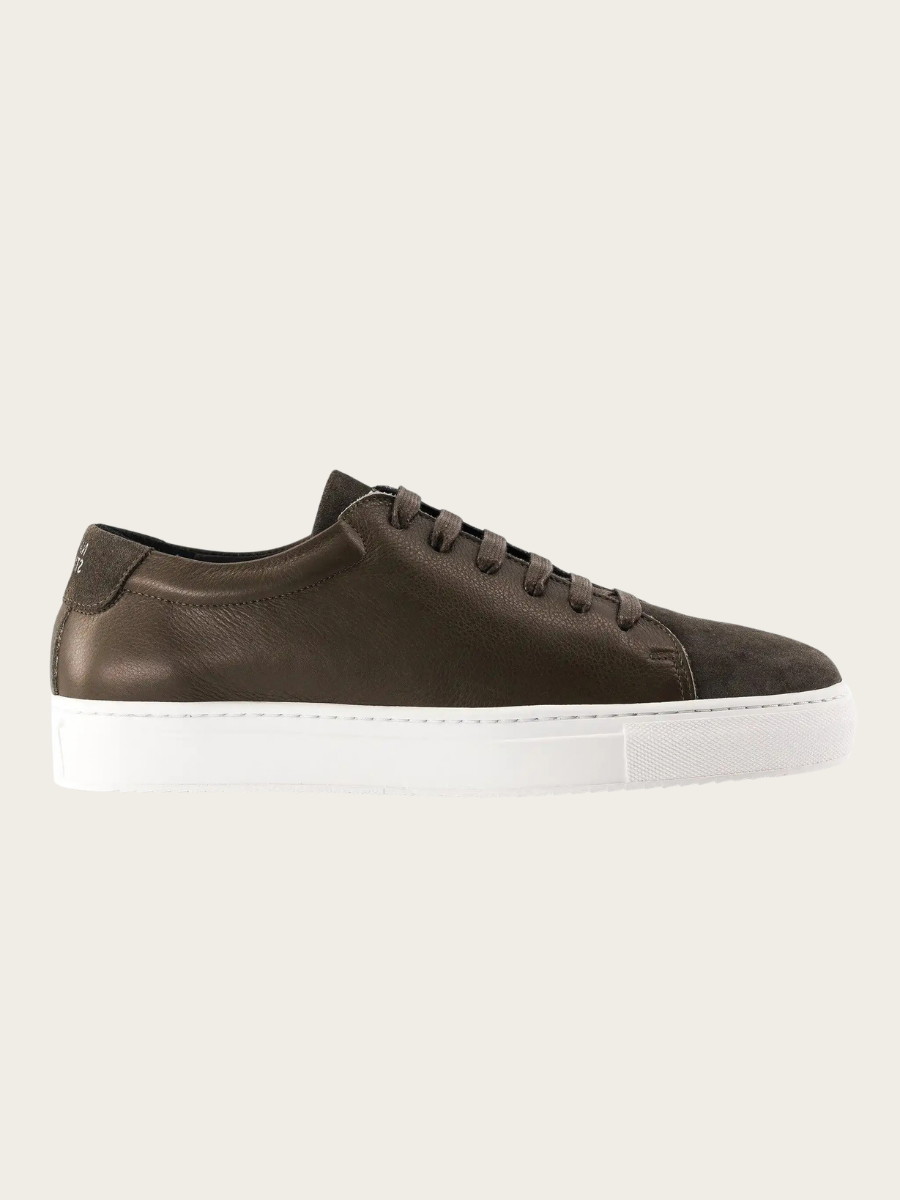EDITION 3 KAKI SUEDE SNEAKERS, KAKI SUEDE