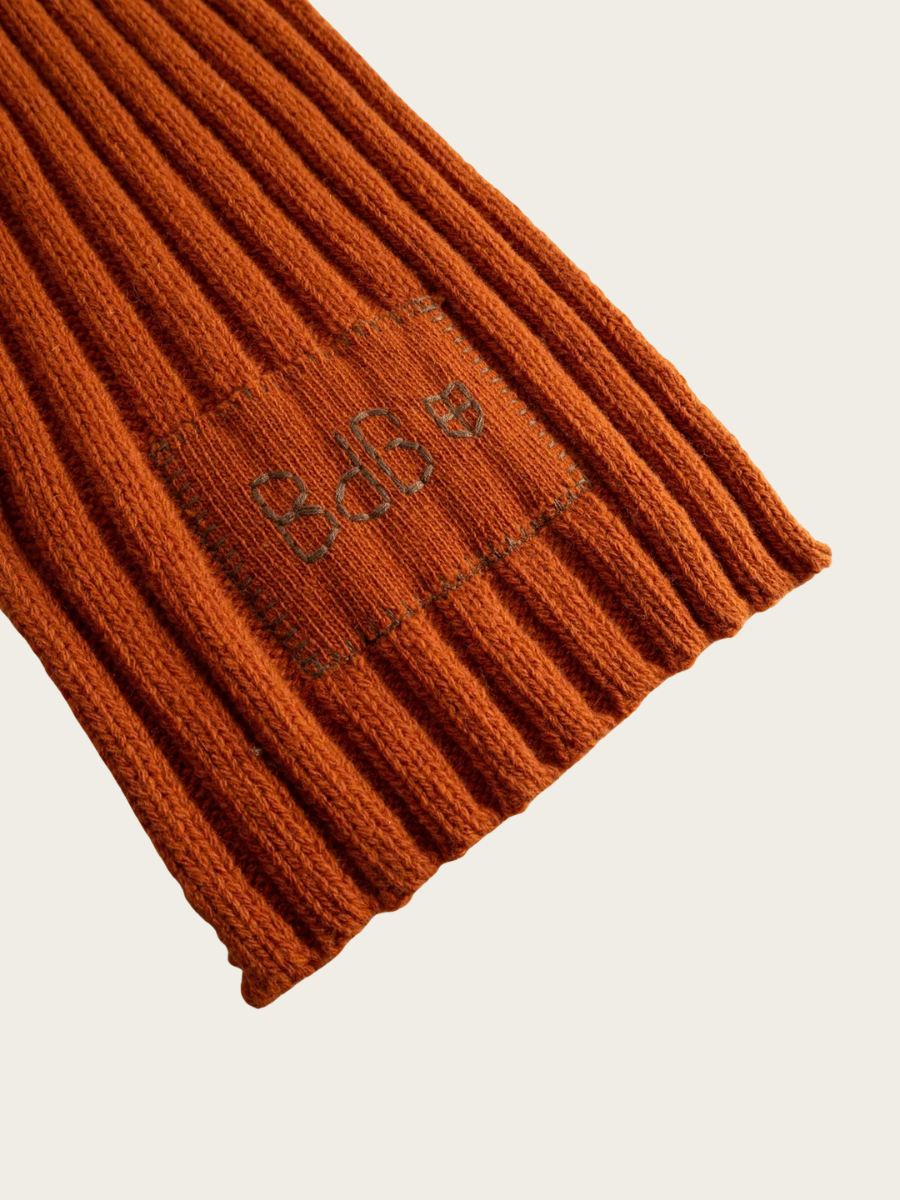 COMFORTO KNIT SCARF, GINGER BREAD ORANGE