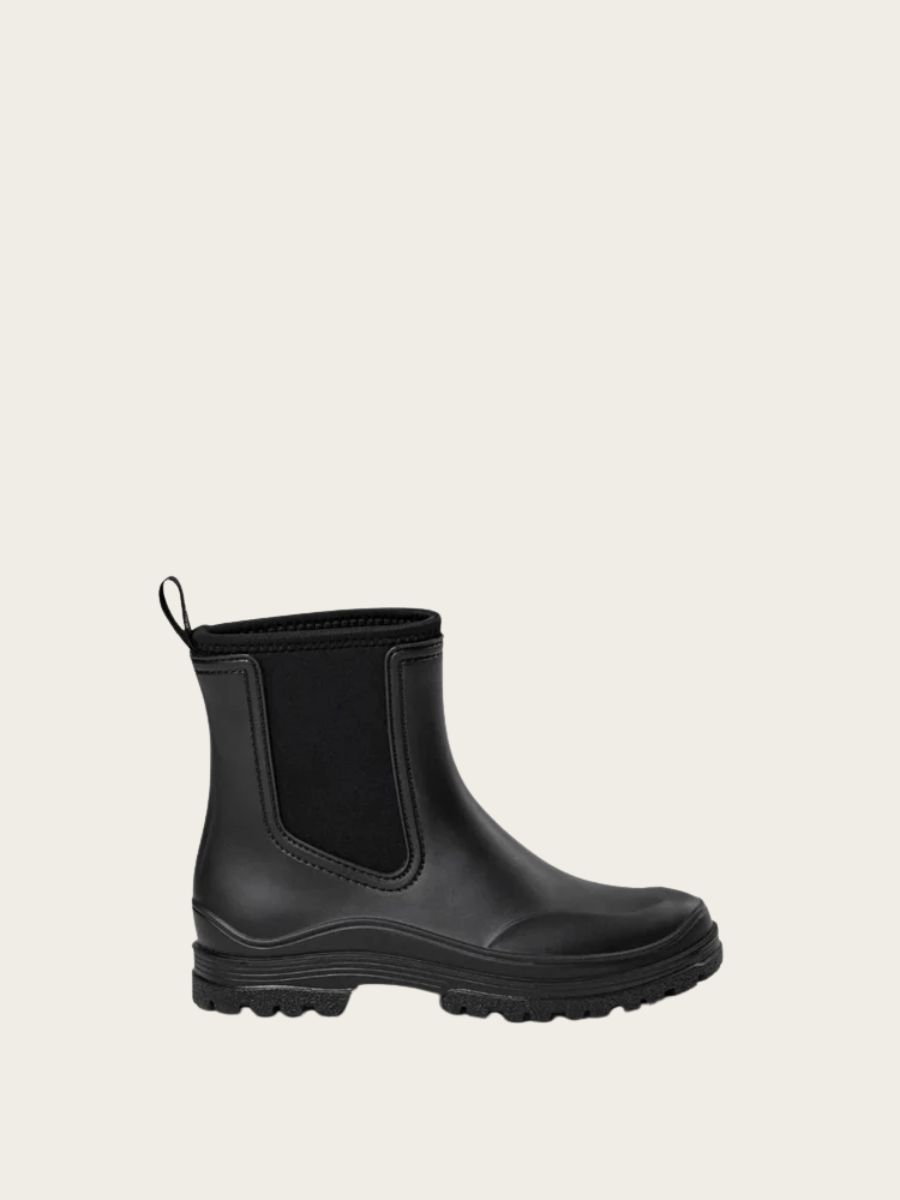 JODIE RUBBER BOOT W. LINING, BLACK