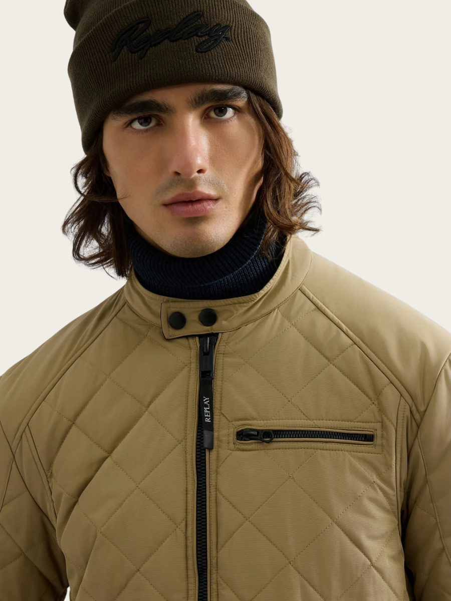 QUILTED JACKET, BEIGE