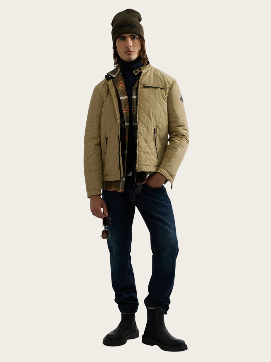 QUILTED JACKET, BEIGE