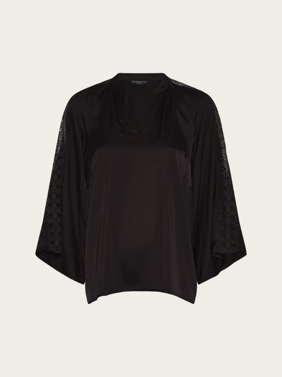 WECKIA WICKI BLOUSE, DARK BROWN
