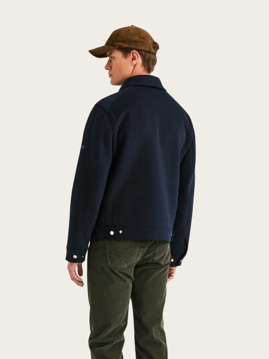 WALLACE WOOL JACKET NAVY BLUE