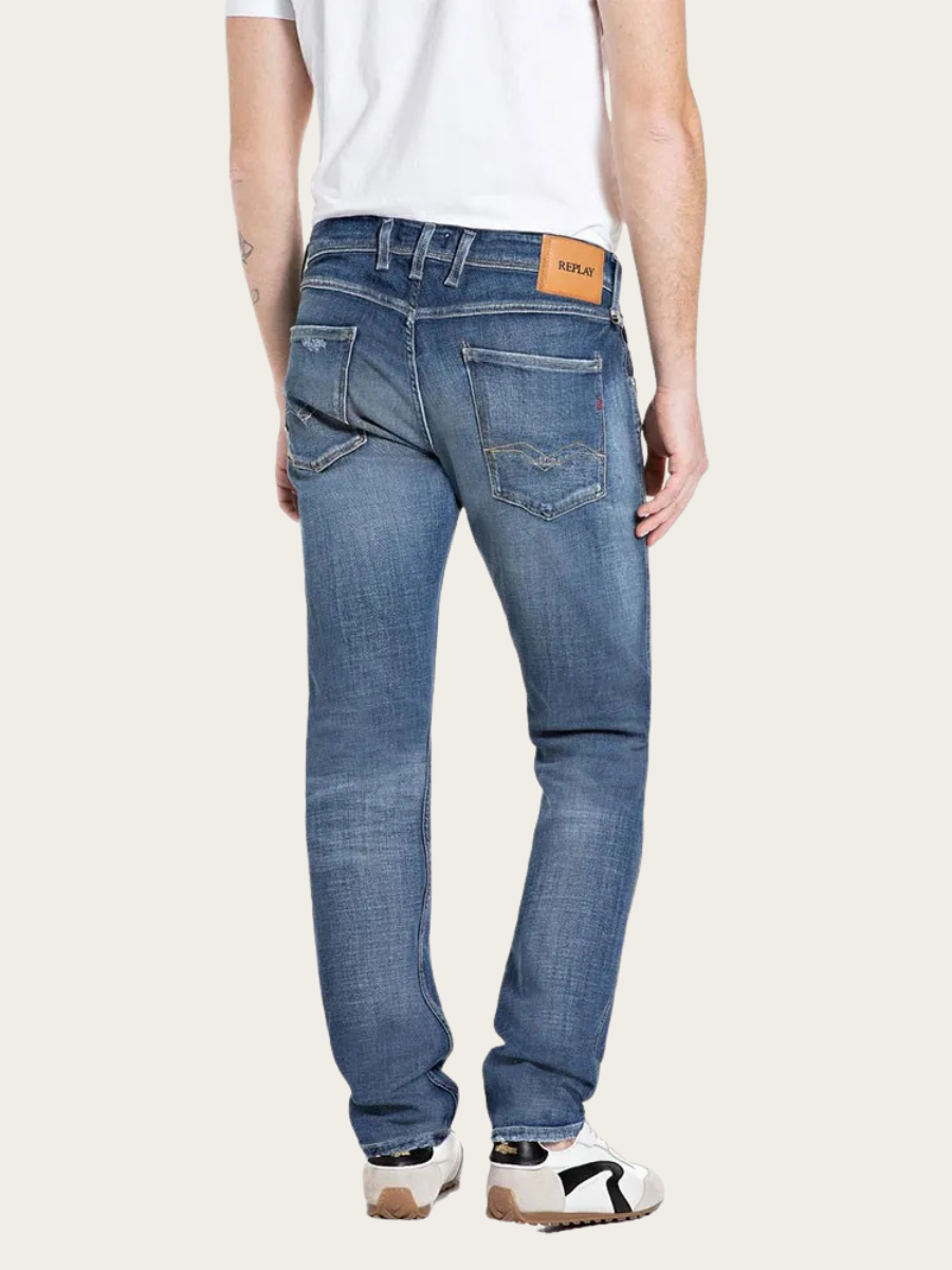 ANBASS SLIM FIT JEANS, MEDIUM BLUE