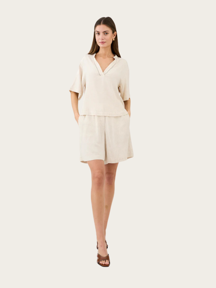 MILES SHORTS, OYSTER WHITE MELANGE
