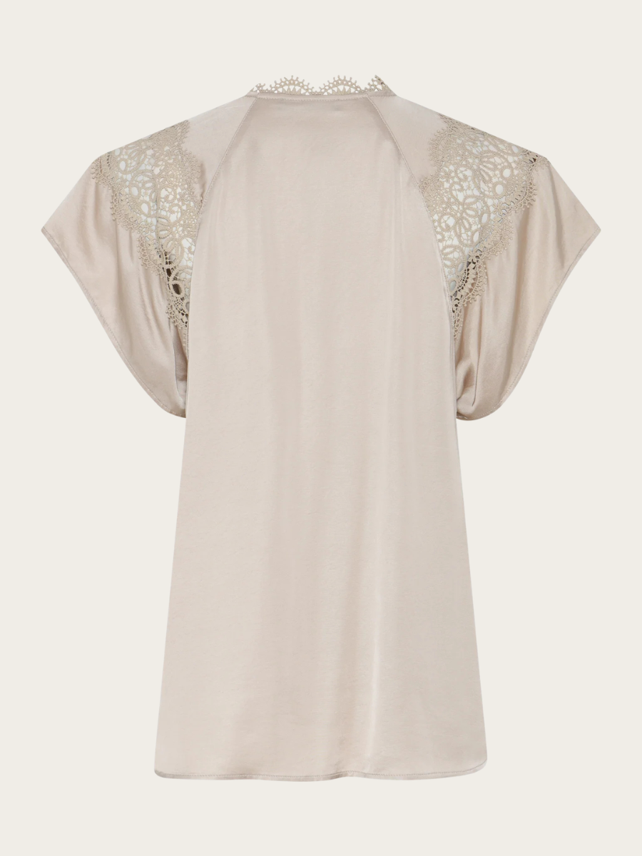 WECKIA SYNJE BLOUSE, BEIGE