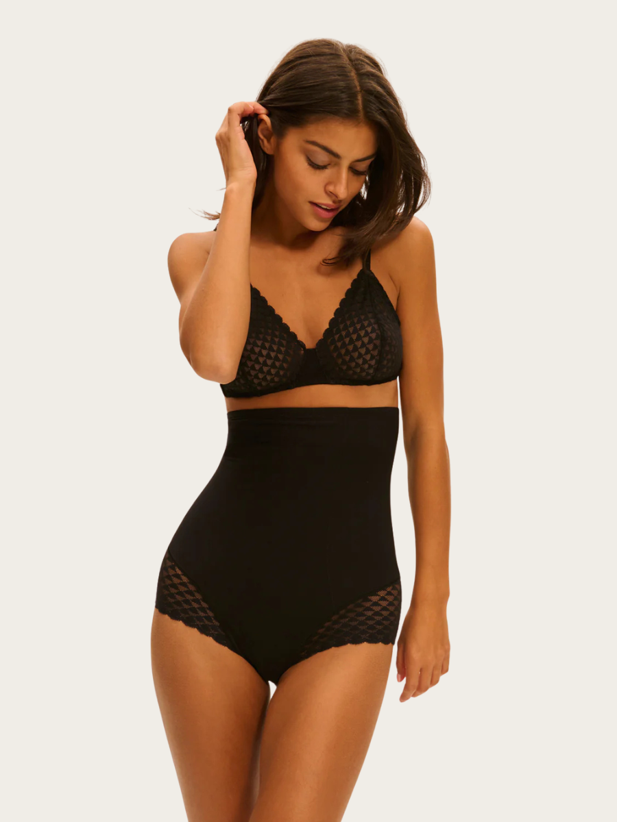 SUBTILE HIGH WAIST SHAPER BRIEF, BLACK