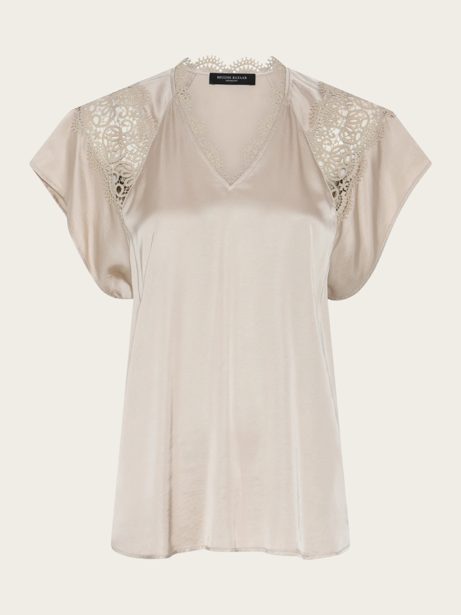 WECKIA SYNJE BLOUSE, BEIGE
