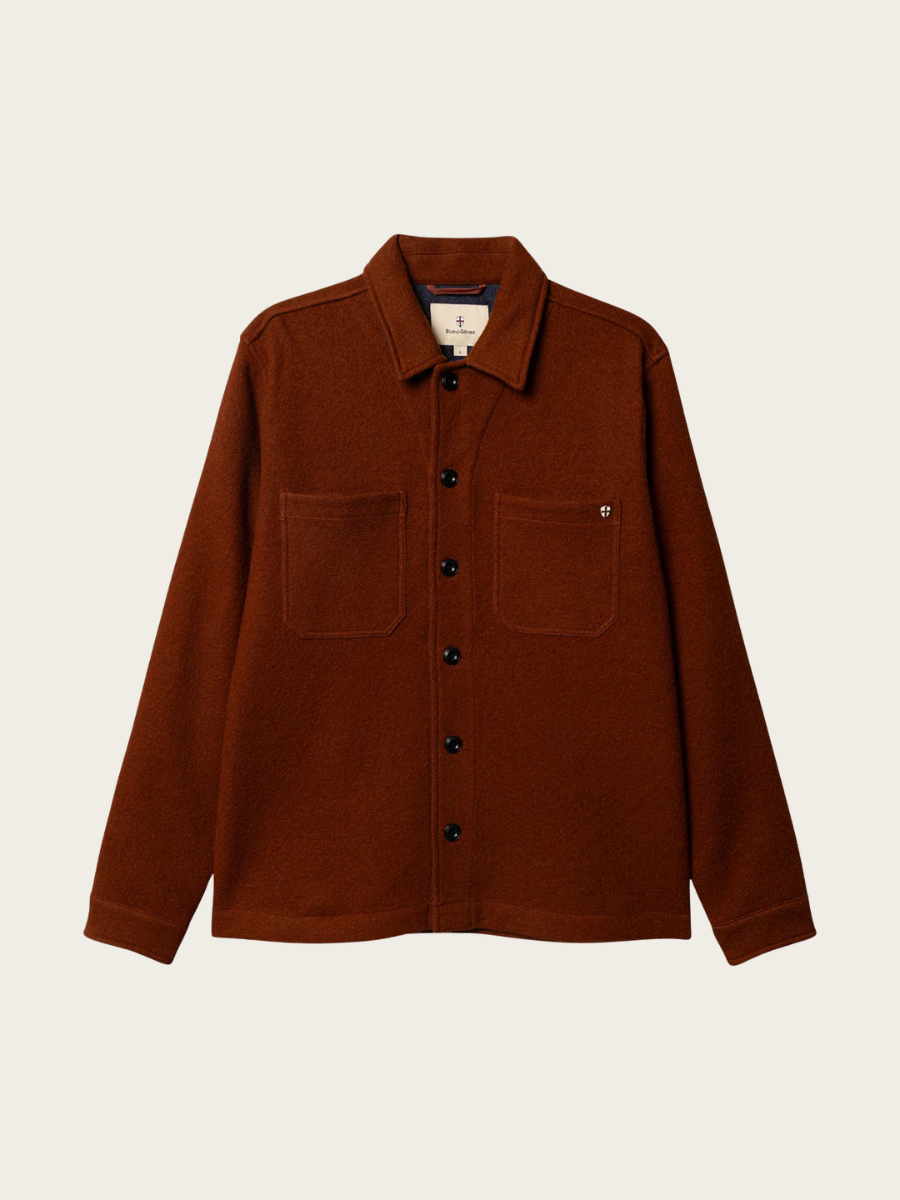 HEW WOOL OVERSHIRT, GINGER BREAD ORANGE