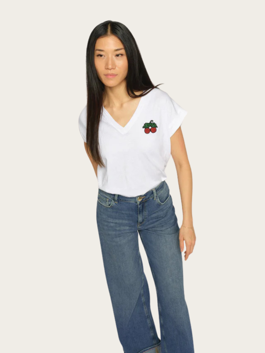 SILAO V-NK SS TEE, WHITE