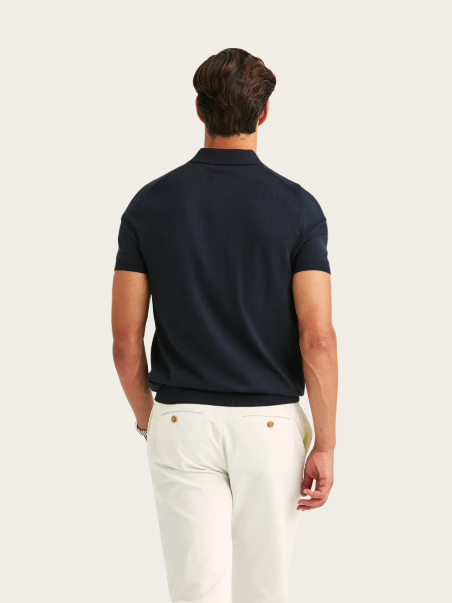 RILEY SS POLO, OLD BLUE