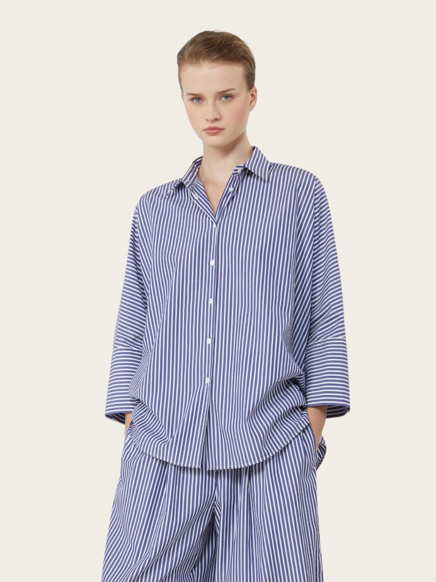 HUDSON SHIRT, NAVY STRIPE
