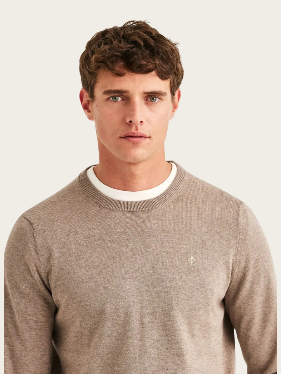 RILEY ONECK KNIT, BROWN