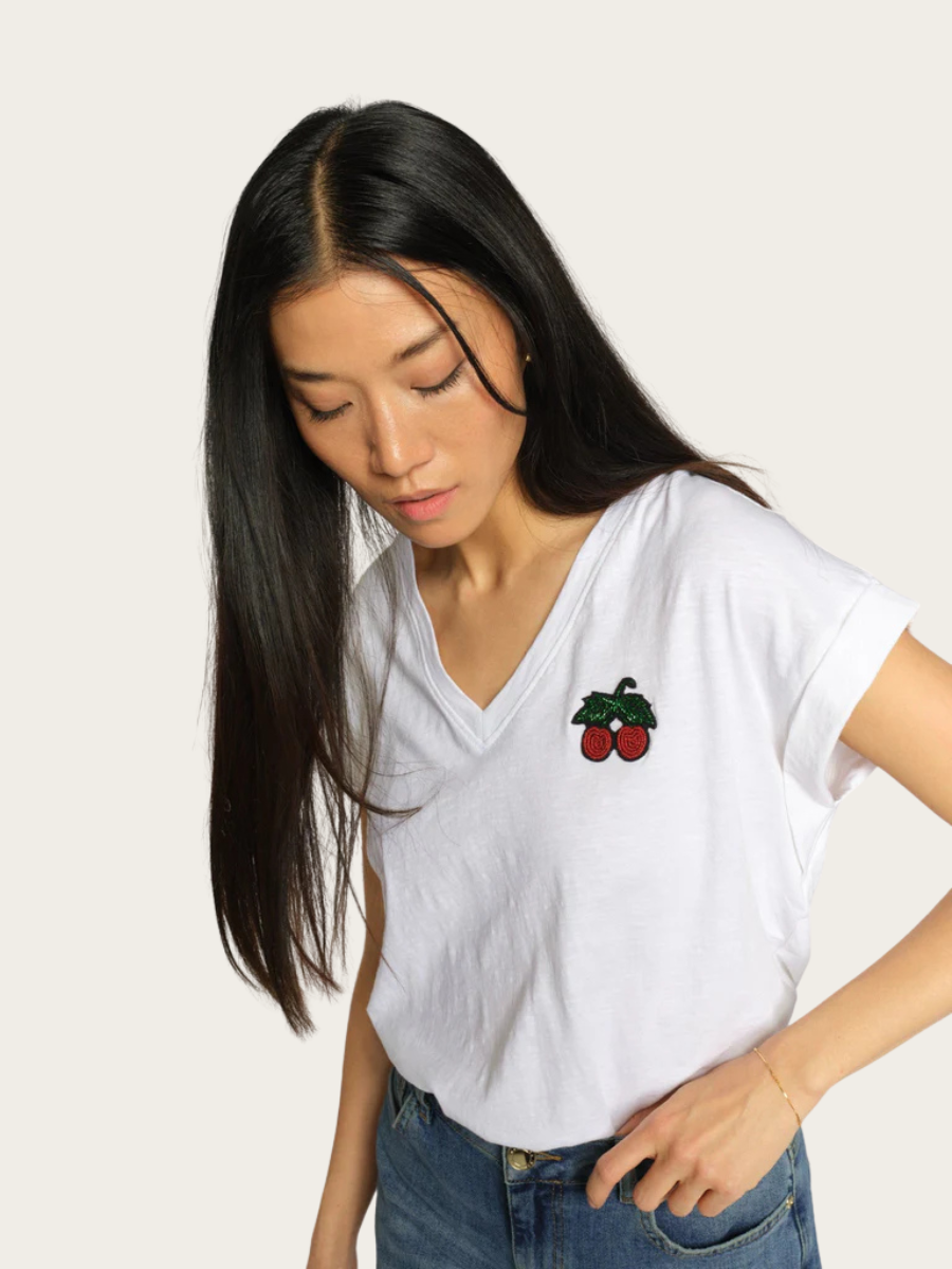 SILAO V-NK SS TEE, WHITE