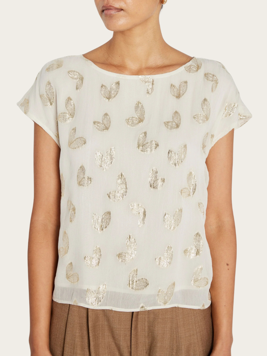 LICUALA ALOA BLOUSE, MOONBEAM