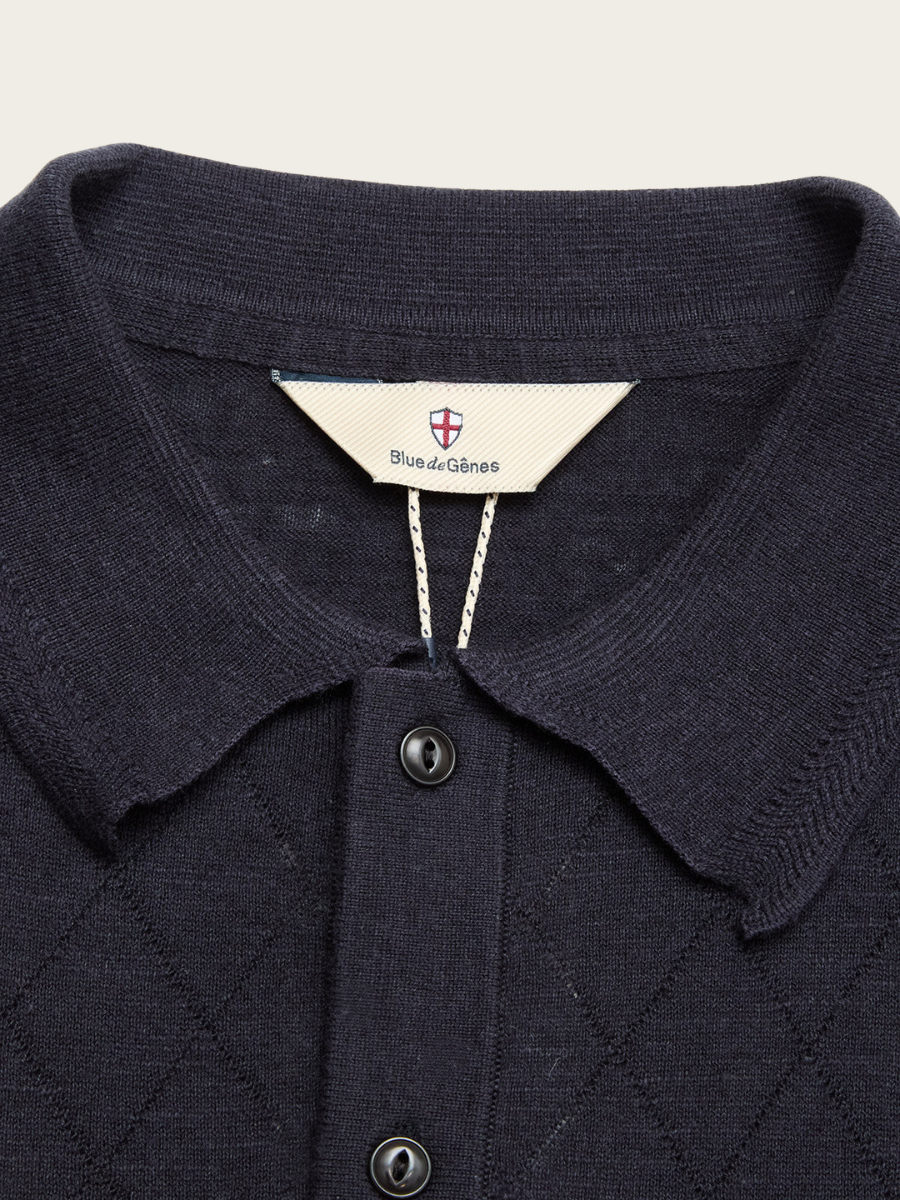 WALLY DIAMOND POLO, DARK NAVY