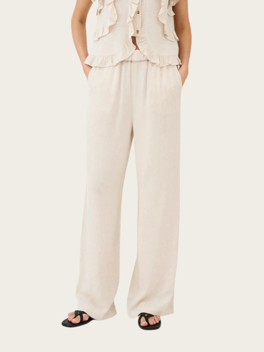 MILES PANT, OYSTER WHITE MELANGE