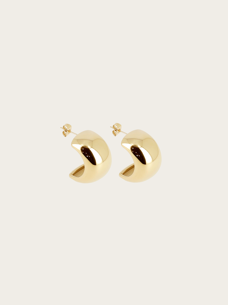 PUNTE EARRINGS, GOLDPLATED