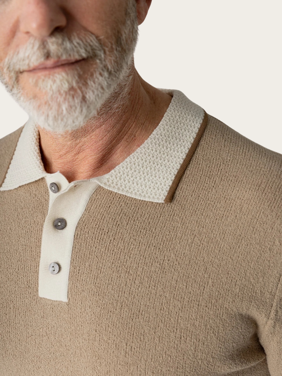FRANCESCO POLO SS KNIT, DUNE