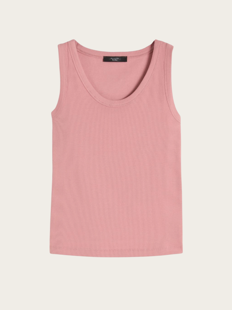 MULTIC STRETCH COTTON TOP, ANTIQUE ROSE