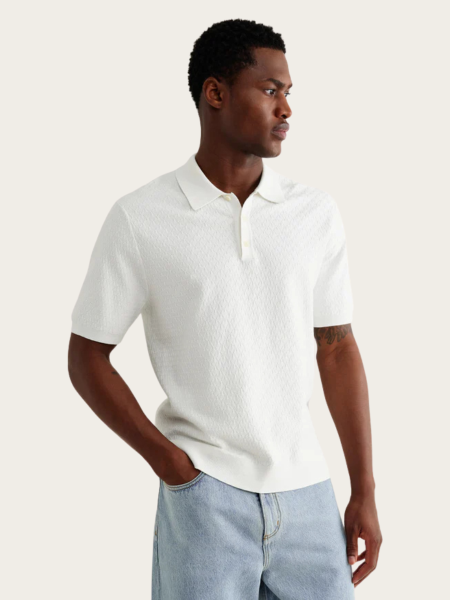 NAPLES SS POLO, ECRU