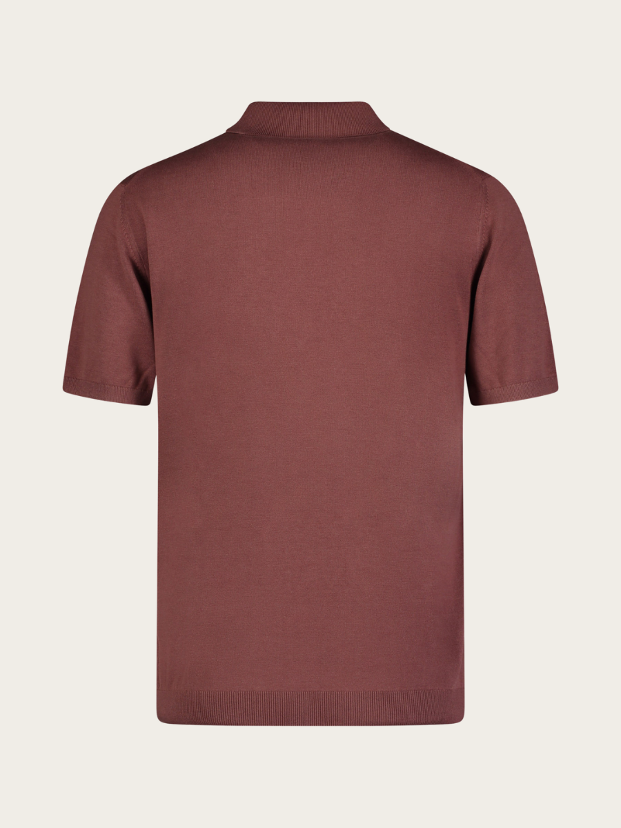 POLO SHIRT, DARK RUST