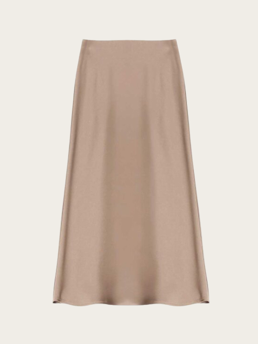 BIAS SKIRT, PLATINO