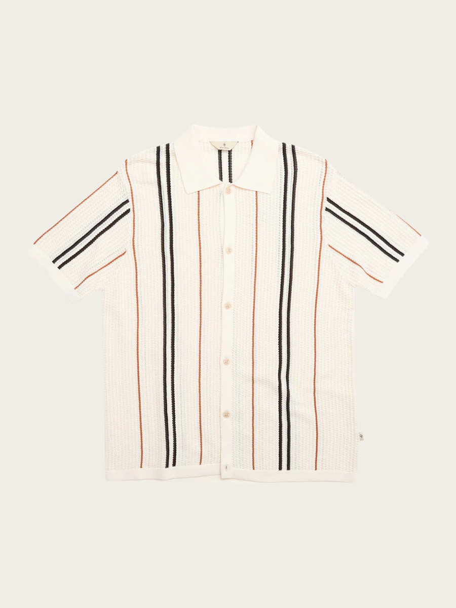 WALTER S/S CARDIGAN, CHALK