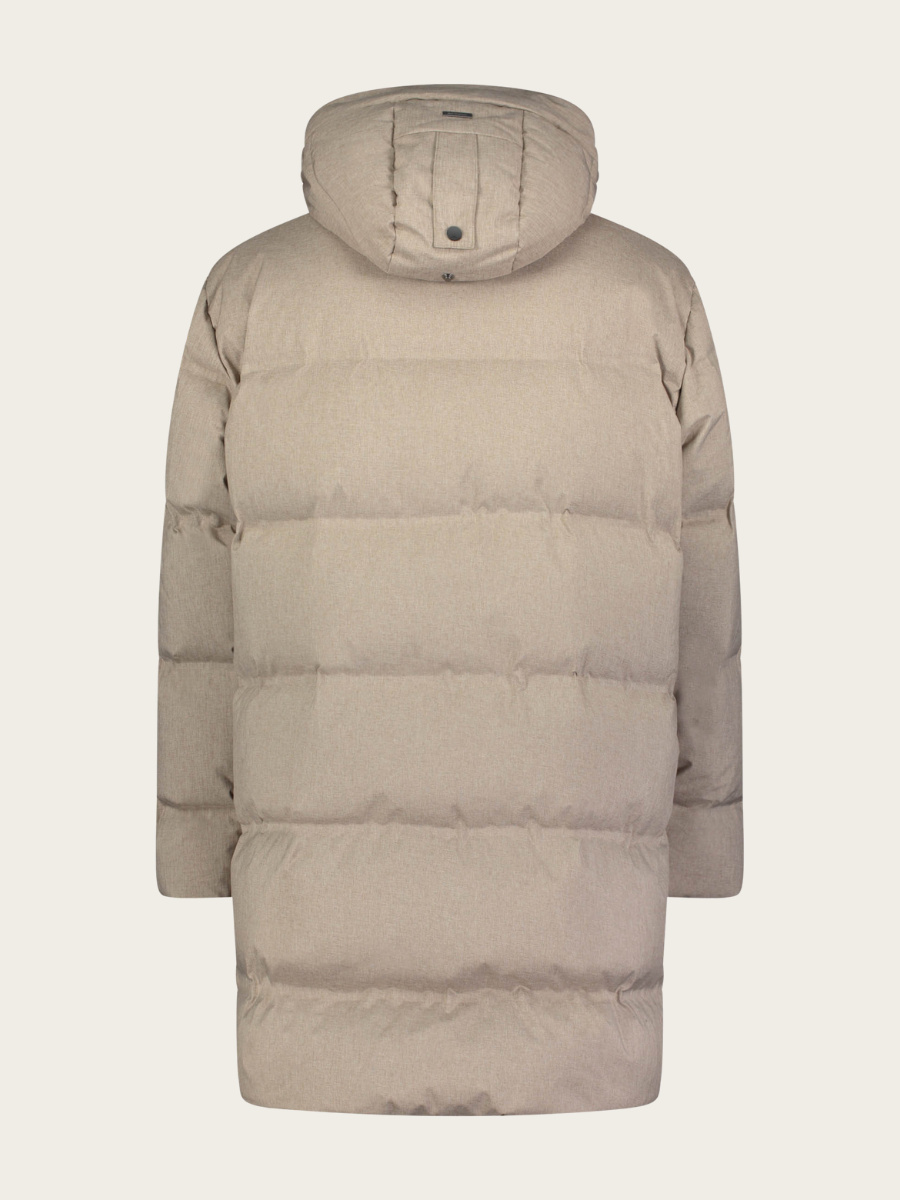 MENS DOWN JACKET, DARK SAND