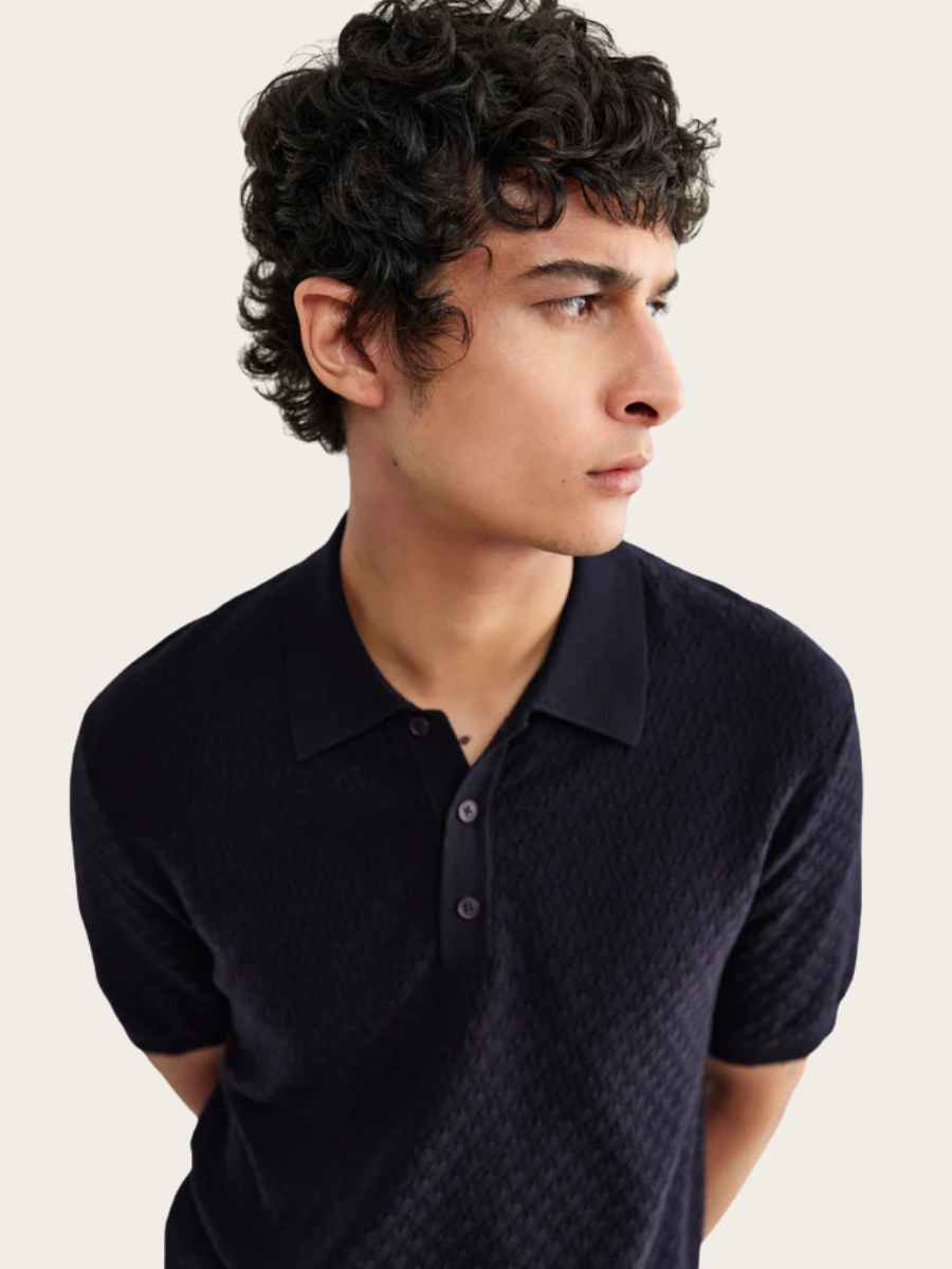 NAPLES SS POLO, NAVY