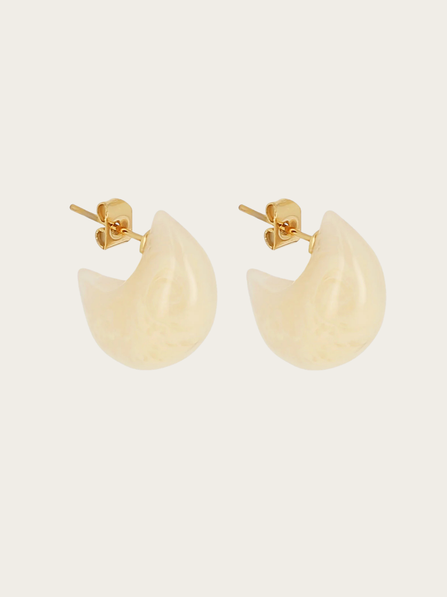 GLOW EARRINGS, WHITE