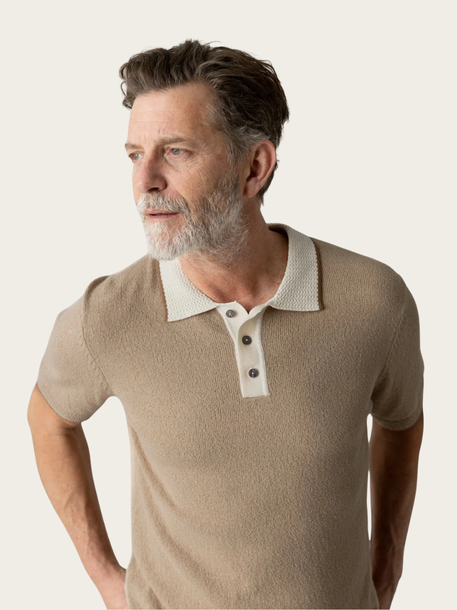 FRANCESCO POLO SS KNIT, DUNE