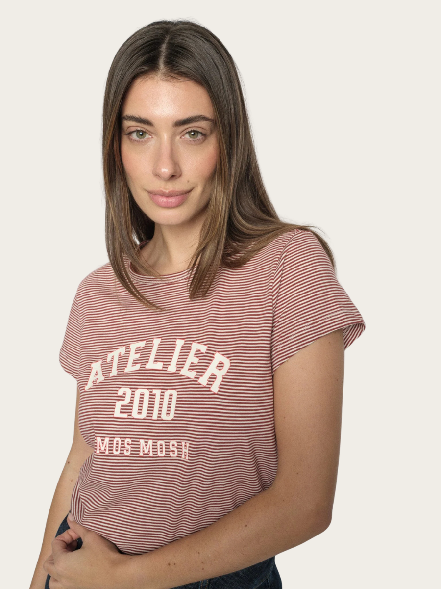CAMP O-SS STRIPE TEE, COWHIDE