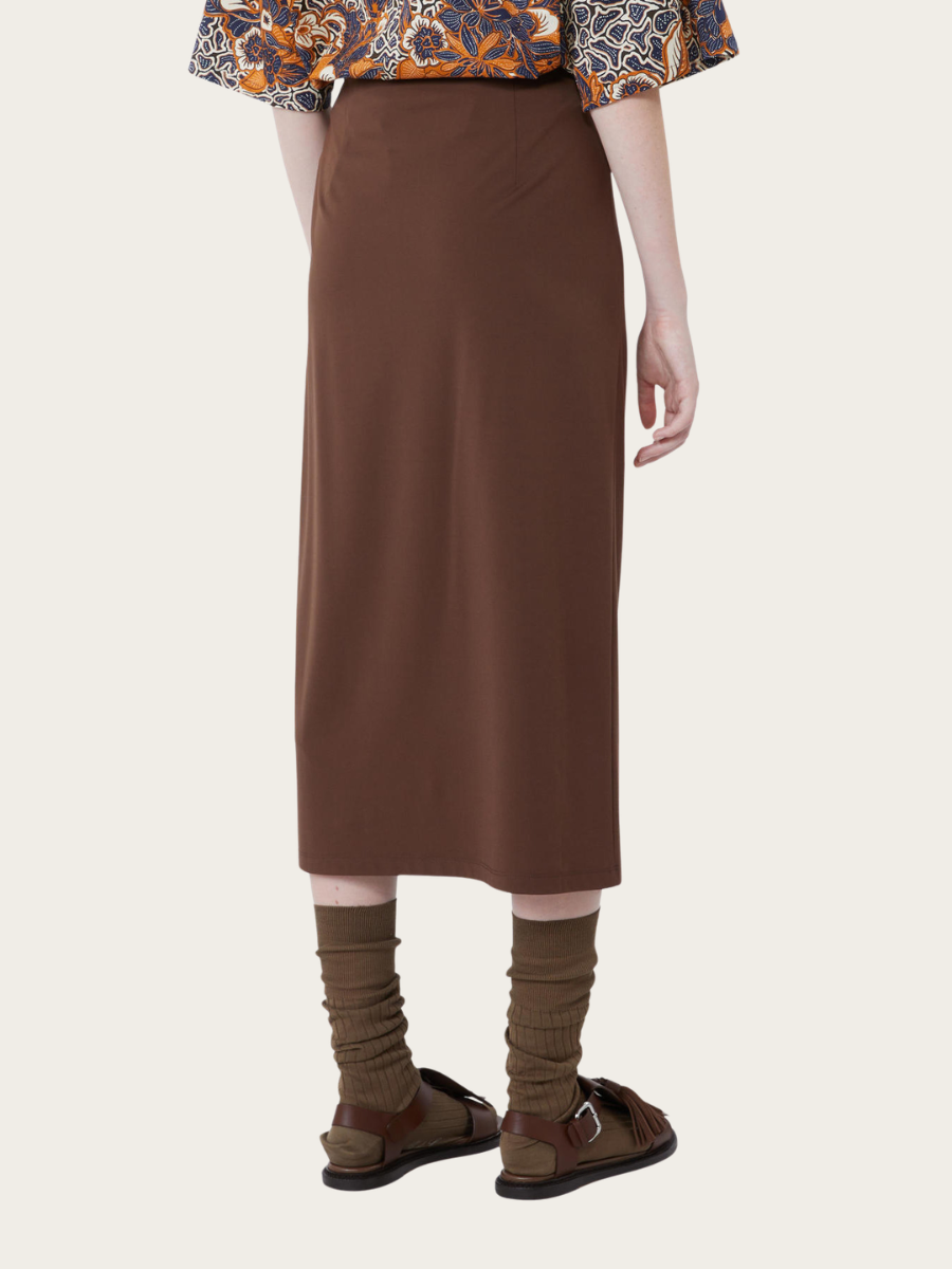 LAPPOL JERSEY SKIRT, CHOCOLATE