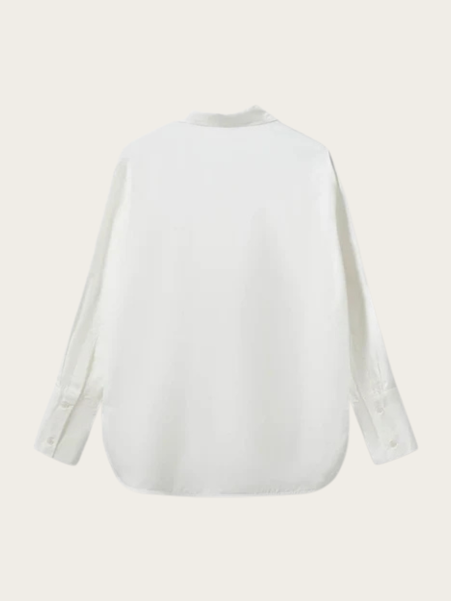 PERLA POPLIN SHIRT, OFF WHITE