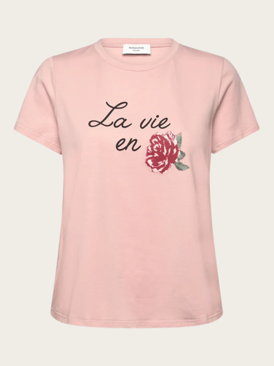 NATALI ORGANIC SS T-SHIRT, LA VIE PRINT