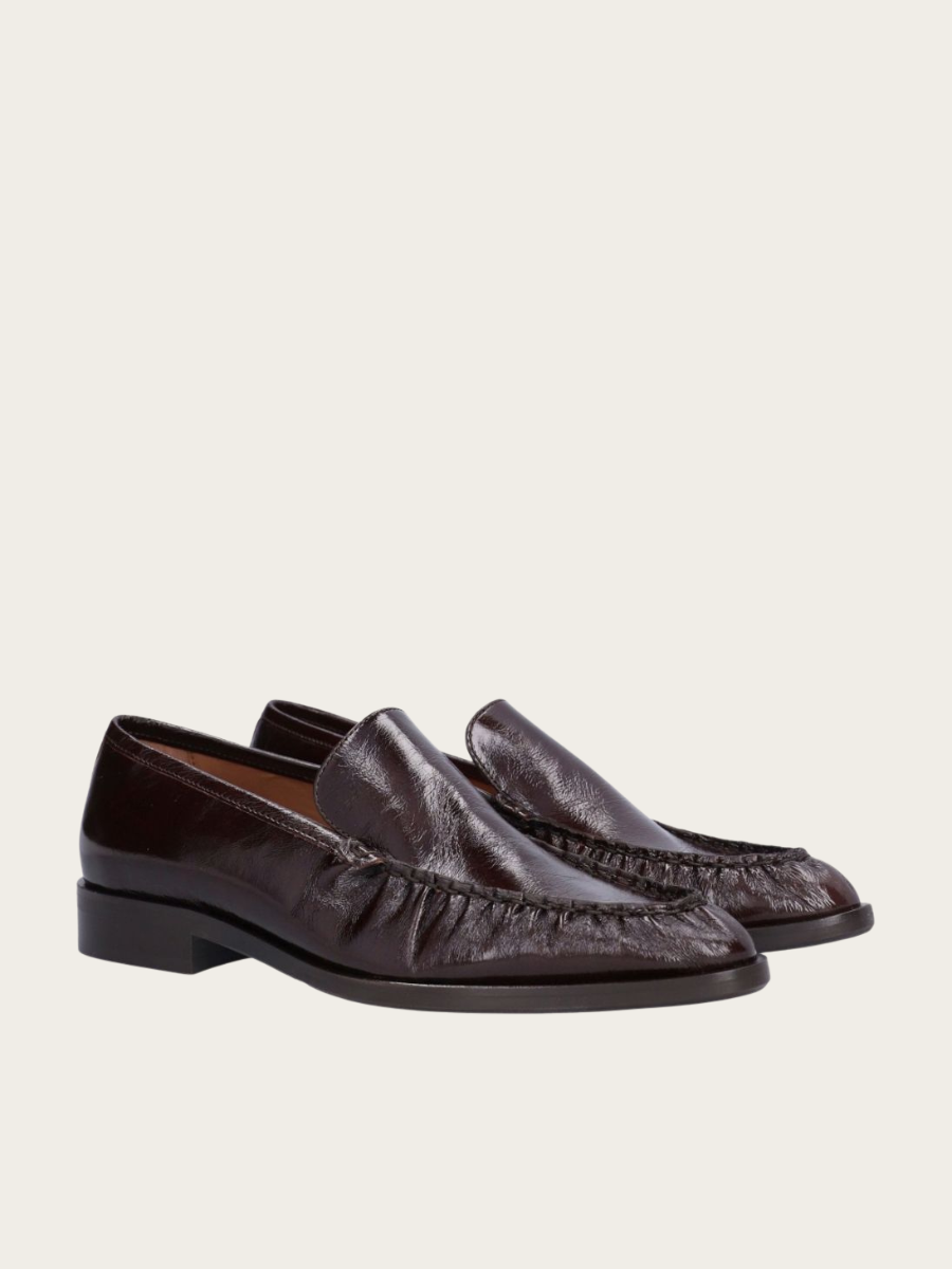 MOGANO NAPLACK LOAFERS, BURGUNDY